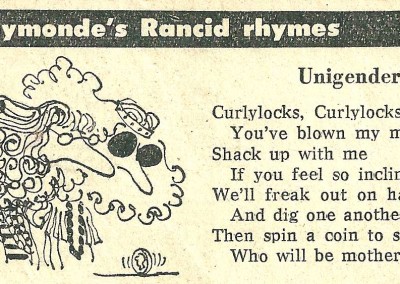 Roy Raymonde Cartoonist Raymonde's Rancid Rhymes Sunday Telegraph 4